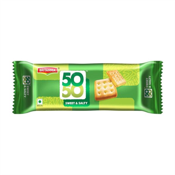 Brittania 50-50 Biscuit Sweet Salty Cracker Biscuit 76g