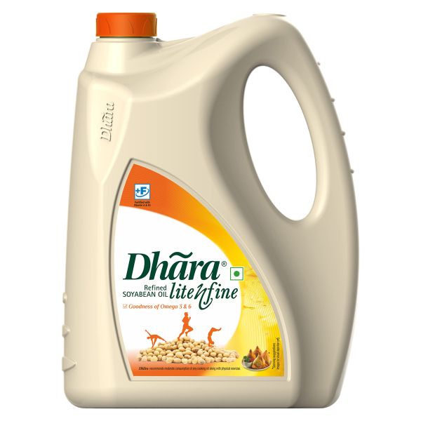 Dhara LiteNfine Refine Soya Oil 5L