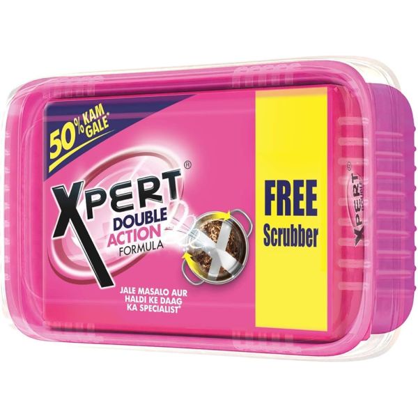 Xpert Double Action Dishwash Bar Tub with Free Scrub 500g