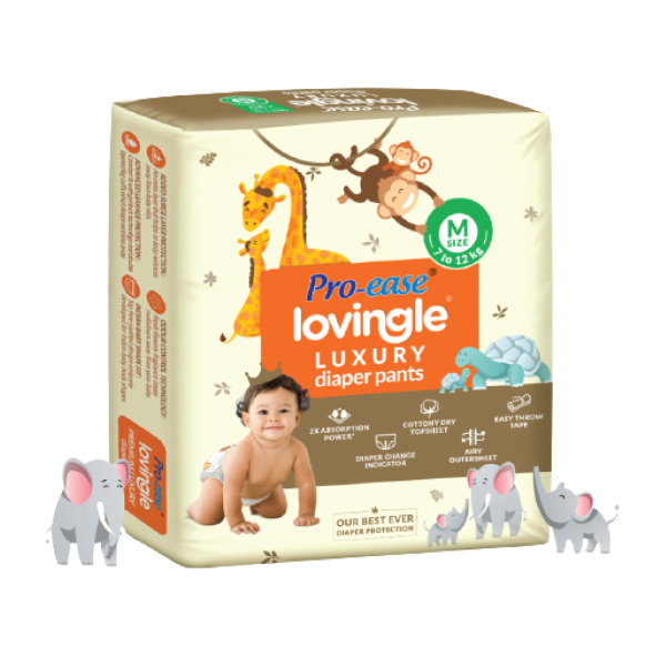 Pro Ease Lovingle Luxury Diaper 58 Pants  Size  M