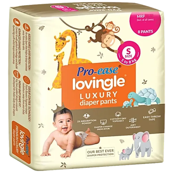 Pro Ease Lovingle Luxury Diaper Pants Jumbo Pack Size S  69 pc